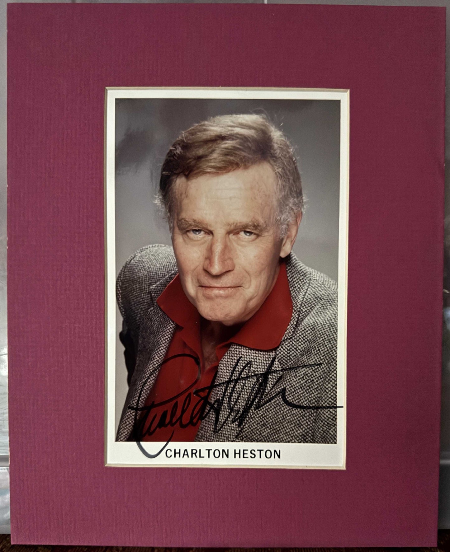 Charleton Heston - Matted Autograph - 8x10