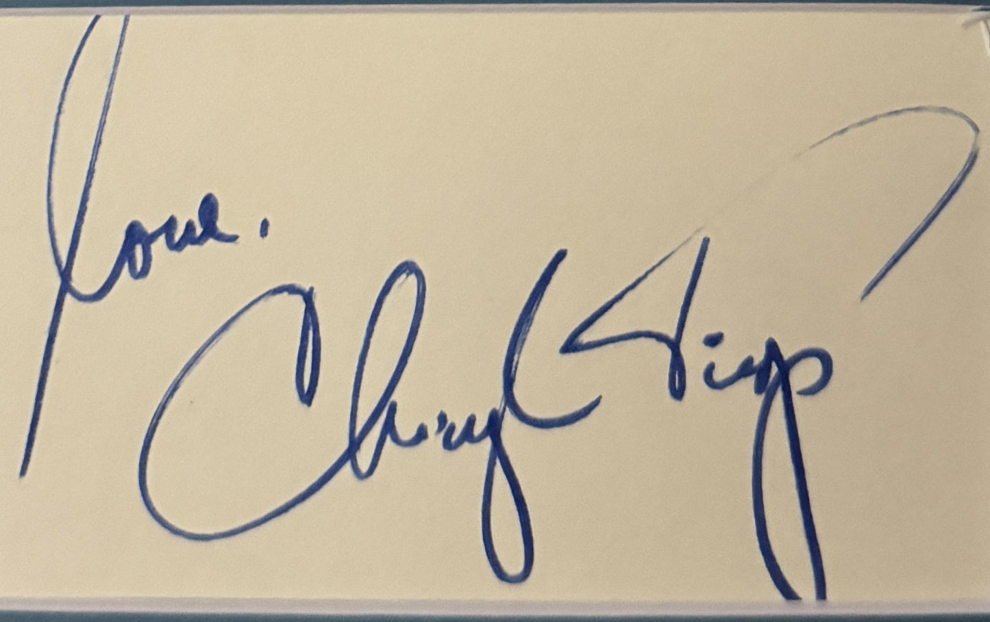 Cheryl Tiegs - Matted Autograph - 8.5x11