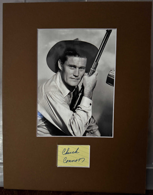 Chuck Connors - Matted Autograph - 8.5x11