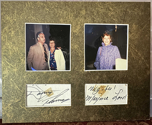 Danny Thomas and Marjorie Lord - Matted Autographs - 10x8