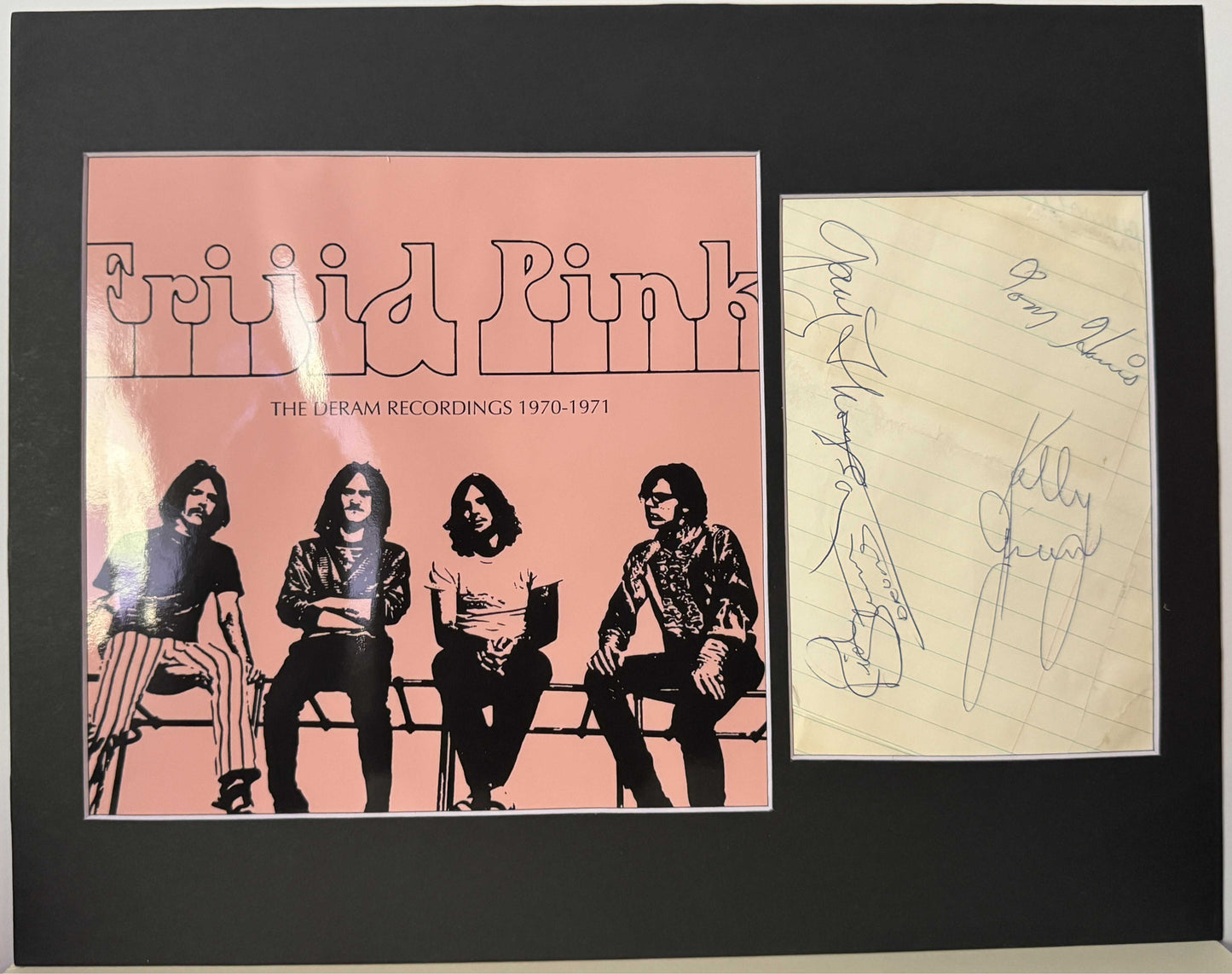 Frijid Pink - Matted Autographs - 14x11