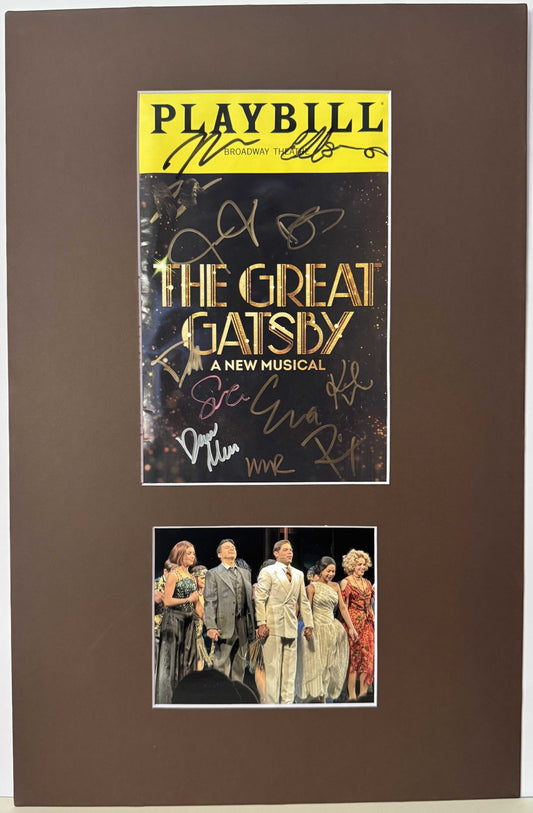Cast (Broadway) of "The Great Gatsby" - Matted Autograph - 11x17
