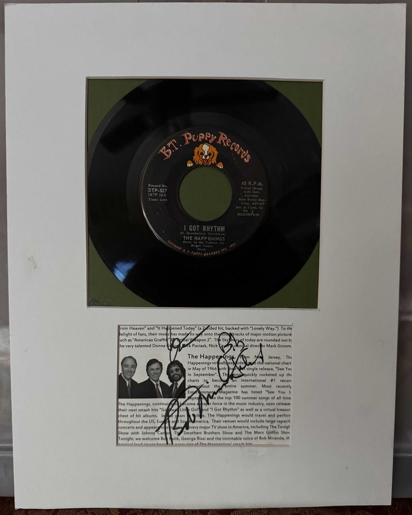 The Happenings - Matted Autographs - 11x14