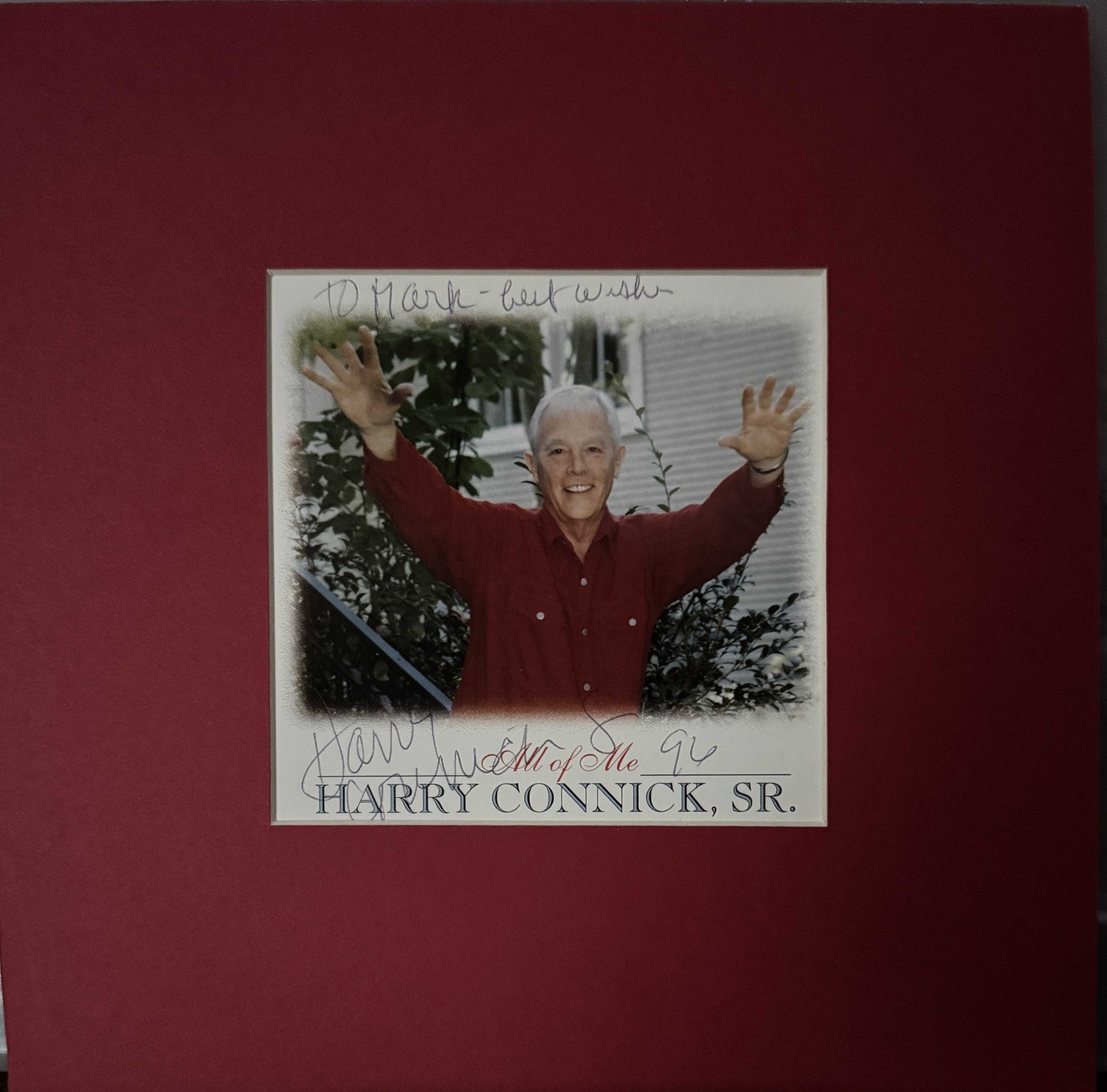 Harry Connick Sr - Matted Autograph - 9x9