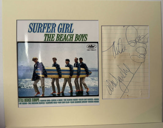 Beach Boys (Mike Love, Carl Wilson, Al Jardine) - Matted Autographs - 14x11
