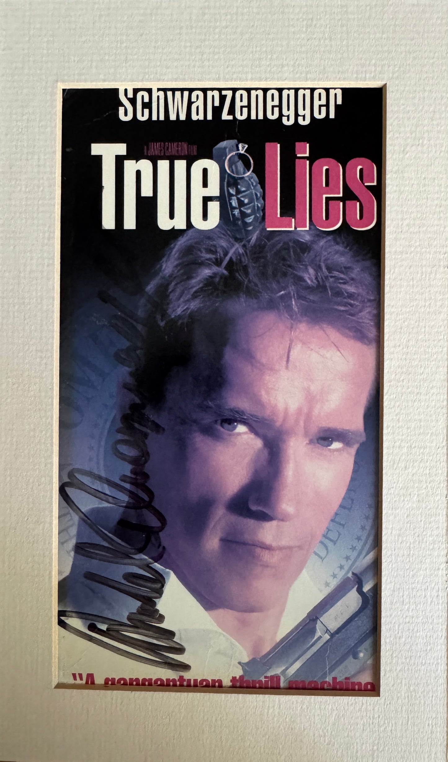 Arnold Schwarzenegger - Matted Autograph - 5.5x9