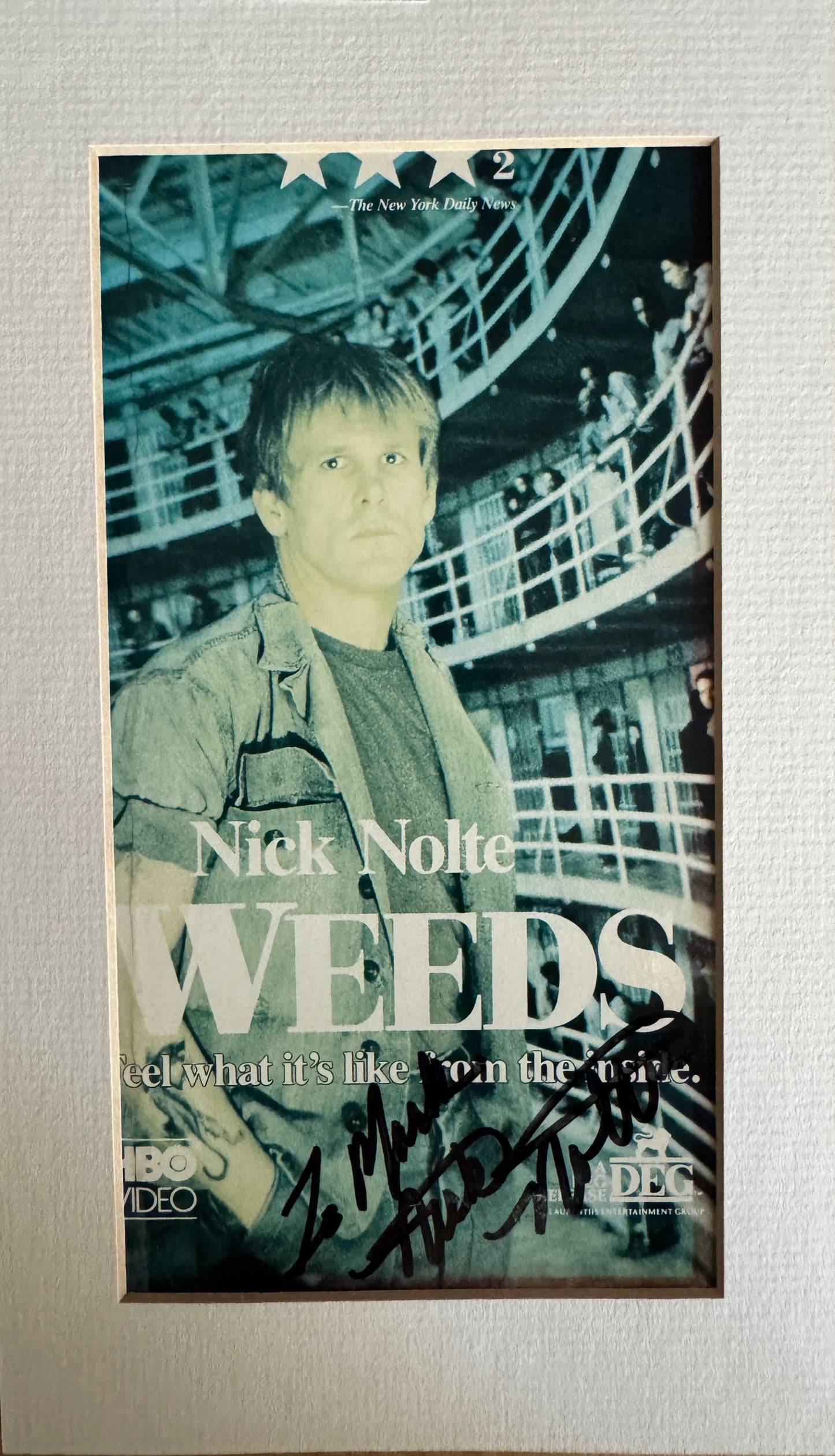 Nick Nolte - Matted Autograph - 5.5x9