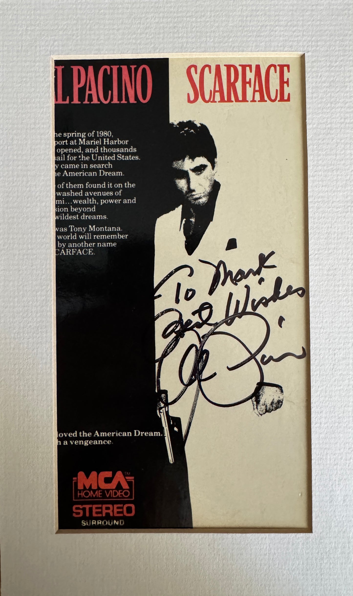 Al Pacino - Matted Autograph - 5.5x9