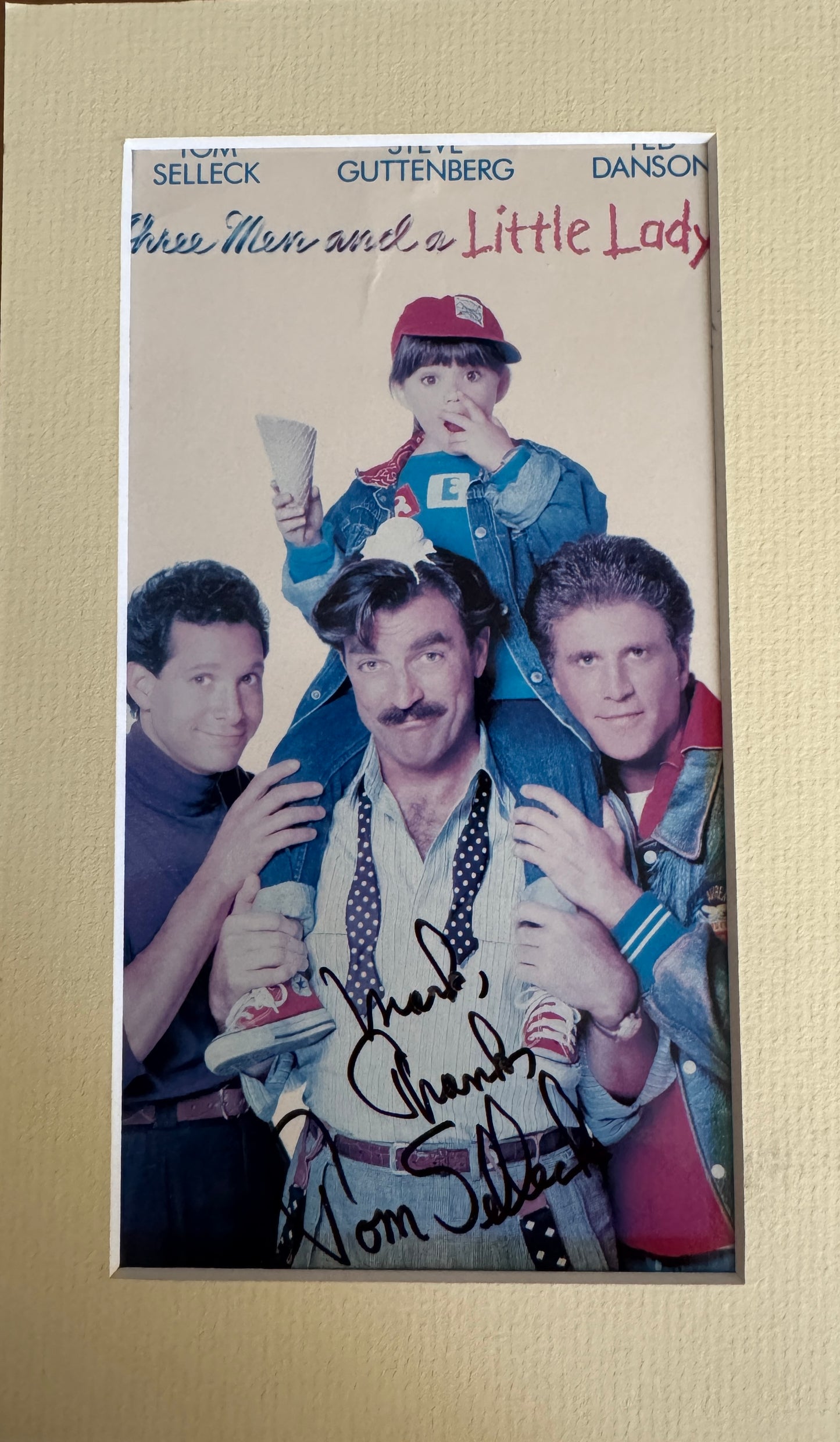 Tom Selleck - Matted Autograph - 5.5x9