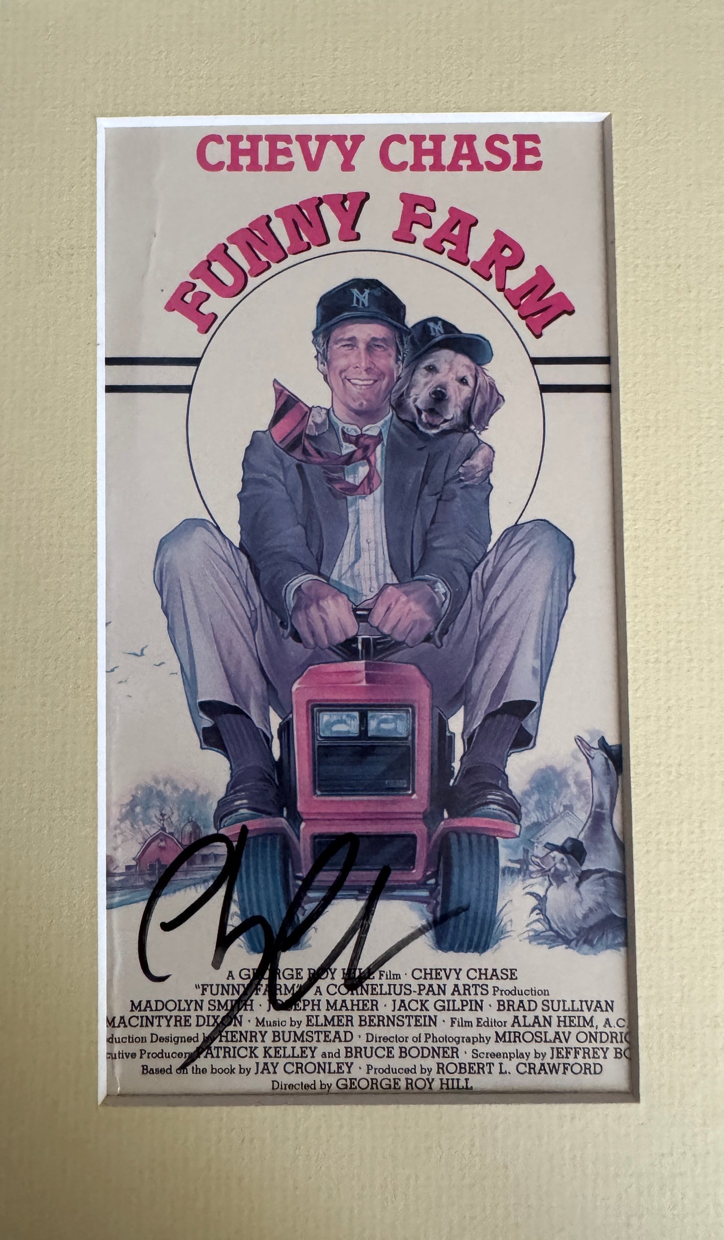 Chevy Chase - Matted Autograph - 5.5x9