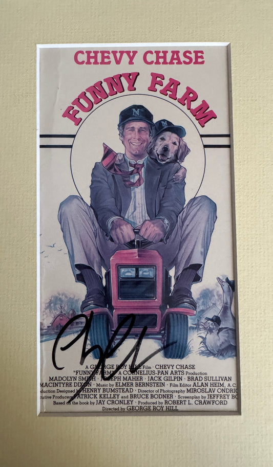 Chevy Chase - Matted Autograph - 5.5x9