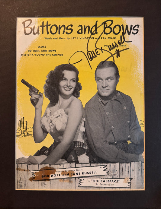 Jane Russell - Matted Autograph - 11x14