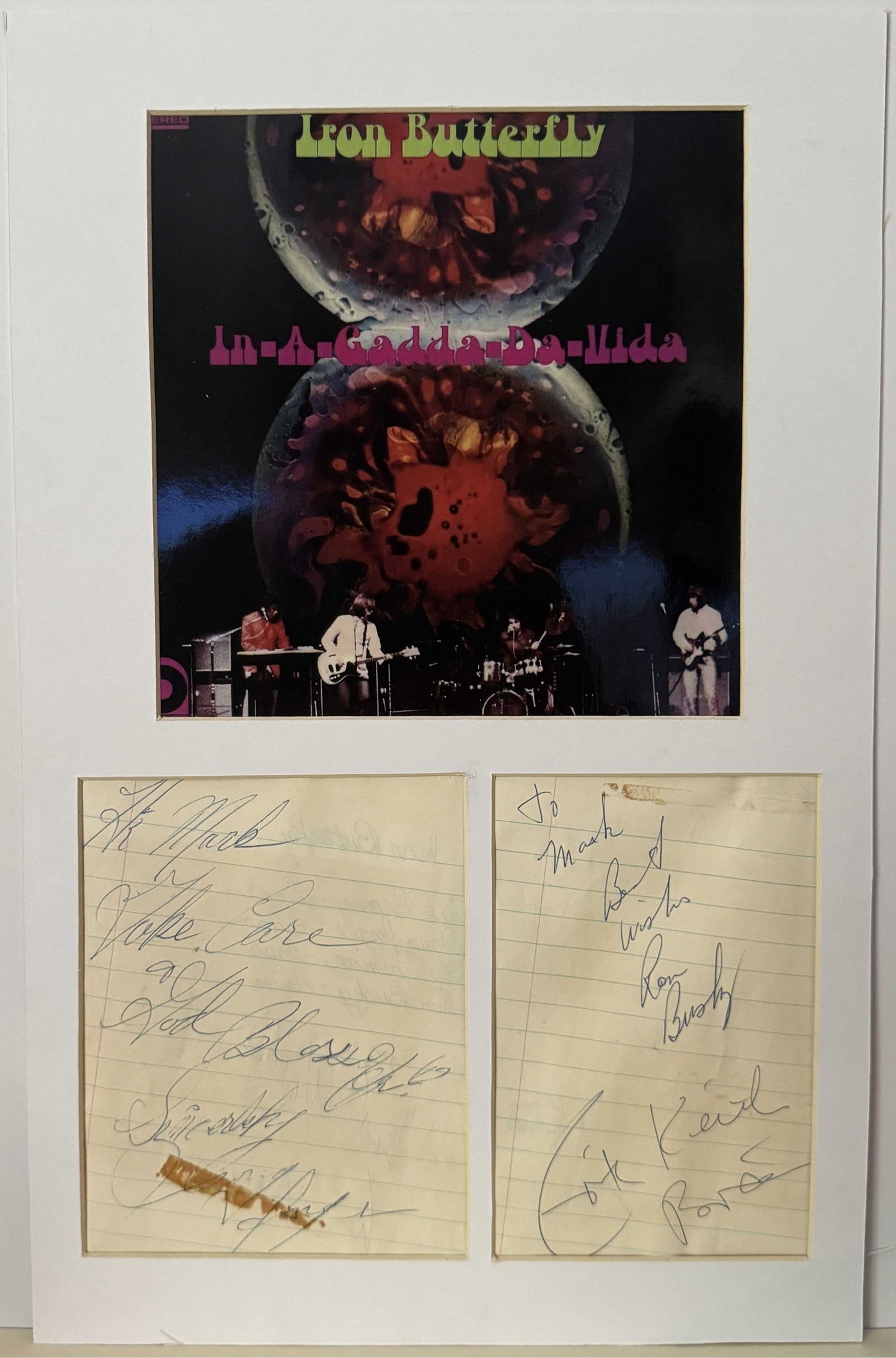 Iron Butterfly - Matted Autographs - 12x17