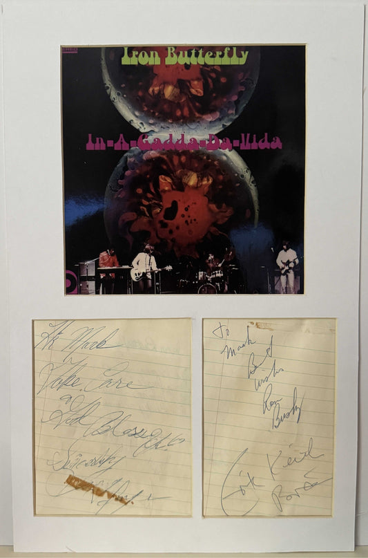 Iron Butterfly - Matted Autographs - 12x17