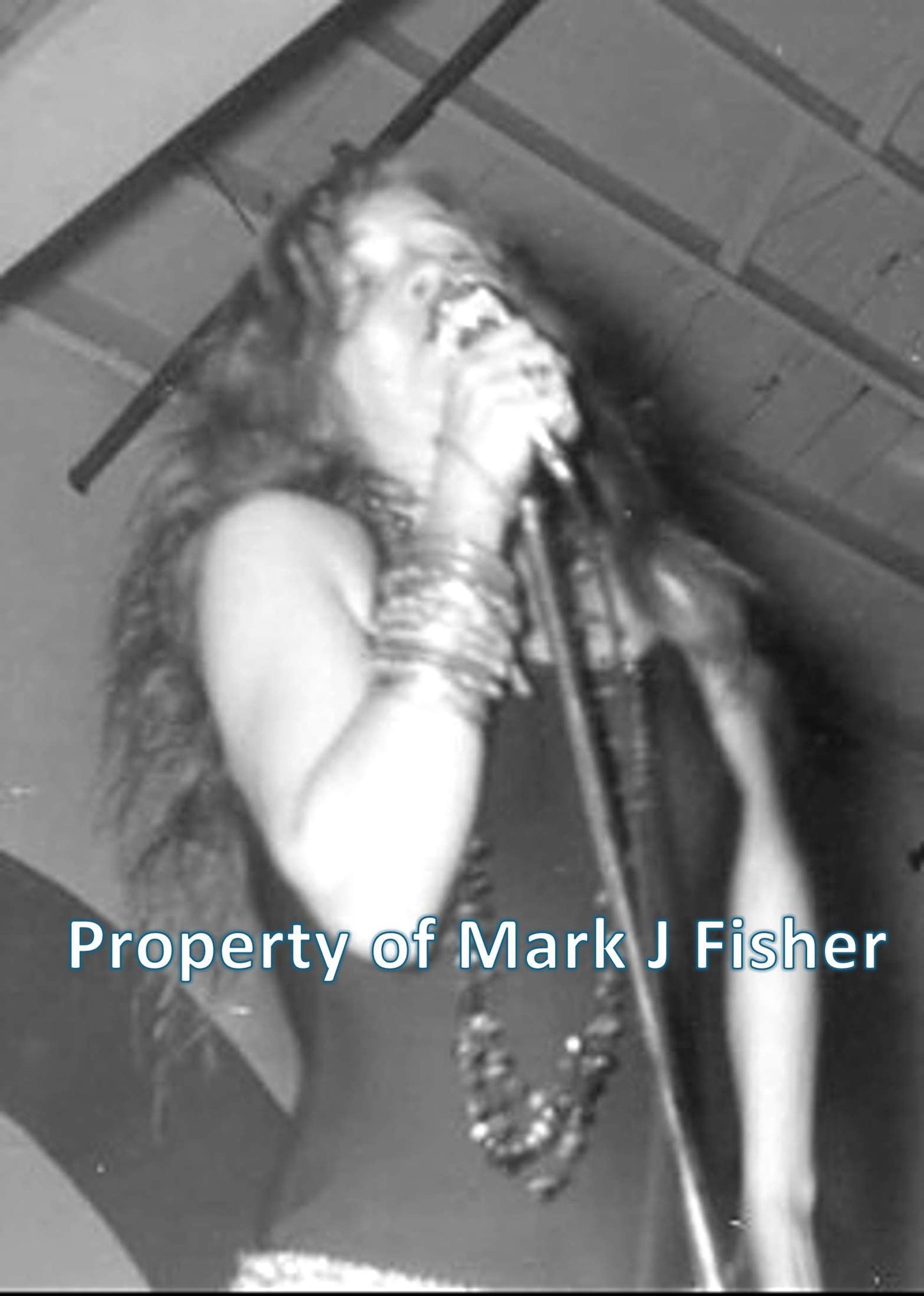 Janis Joplin - Matted Photograph - B&W