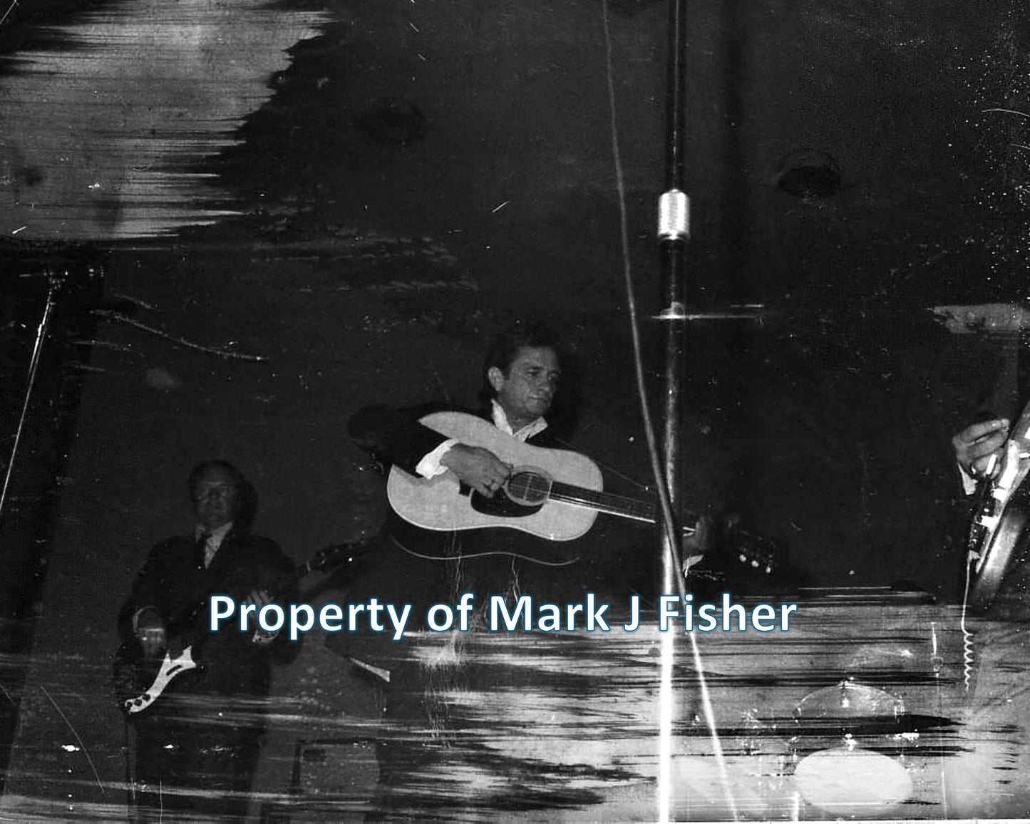 Johnny Cash - Matted Photograph - B&W
