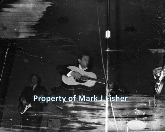 Johnny Cash - Matted Photograph - B&W