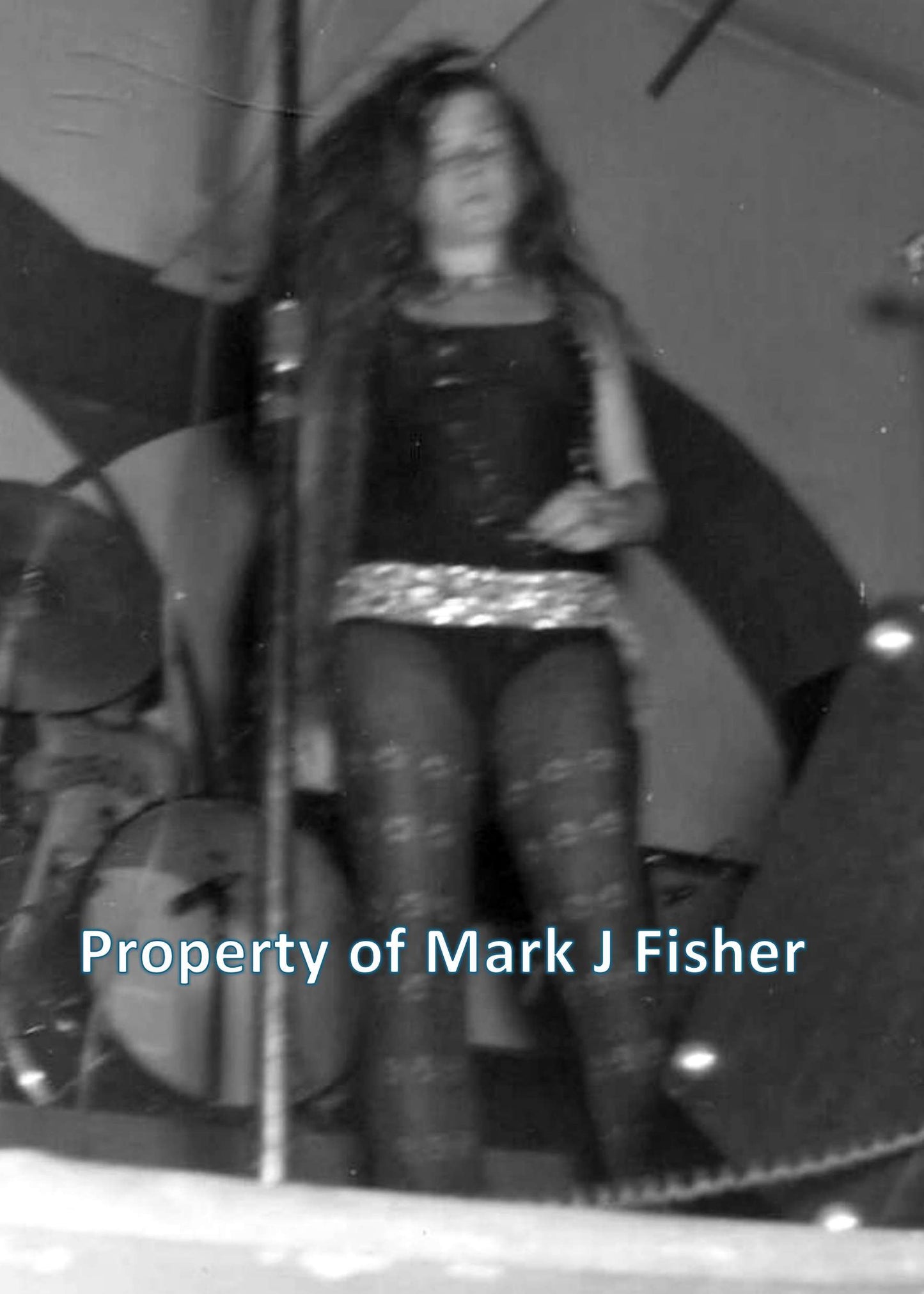 Janis Joplin - Matted Photograph - B&W