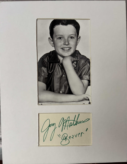 Jerry Mathers - Matted Autograph - 8.5x11