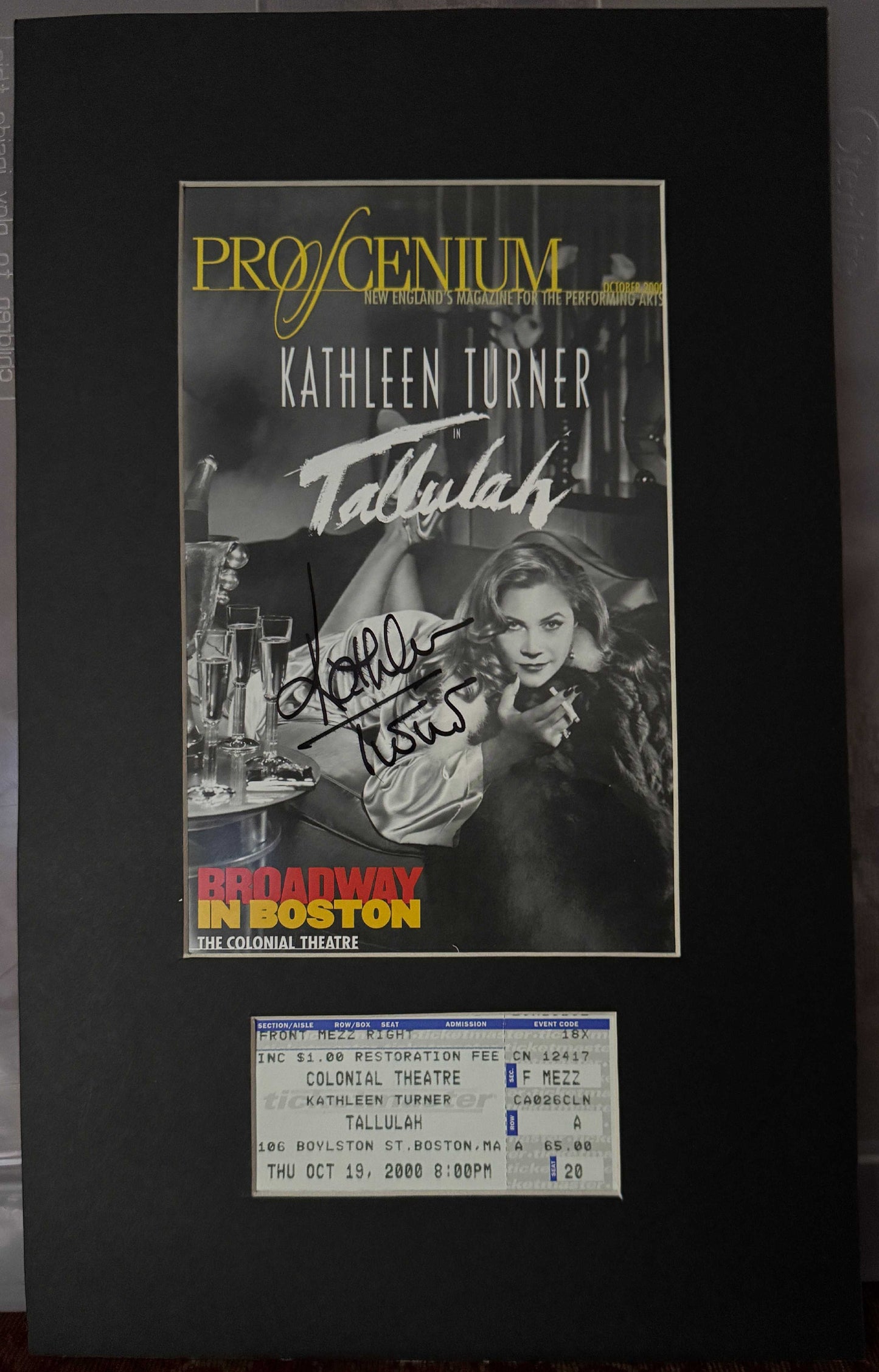 Kathleen Turner - Matted Autograph - 8.5x14