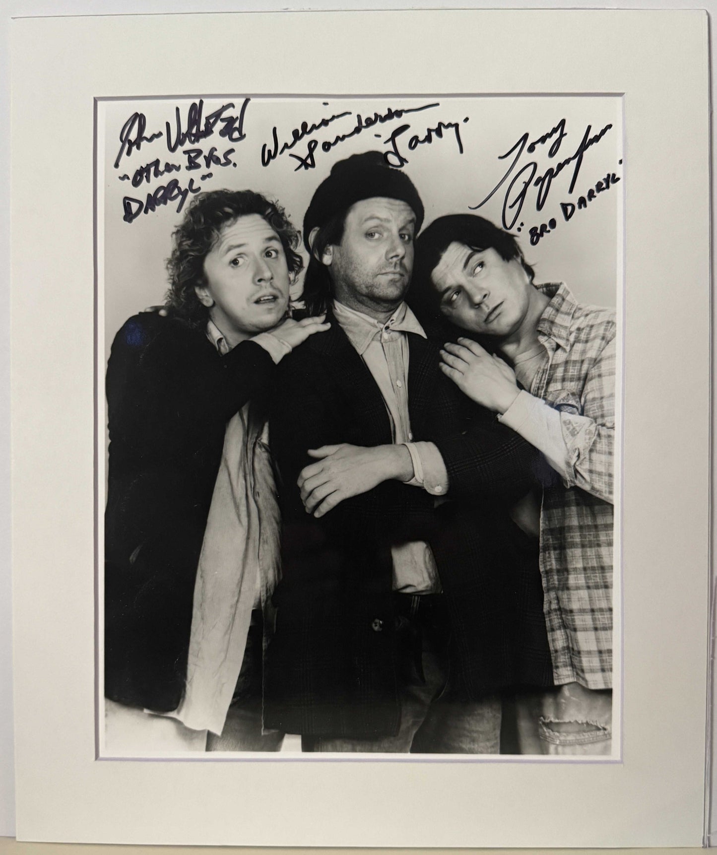 Larry Darryl and Darryl from The Newhart Show - Matted Autographs - 10x12