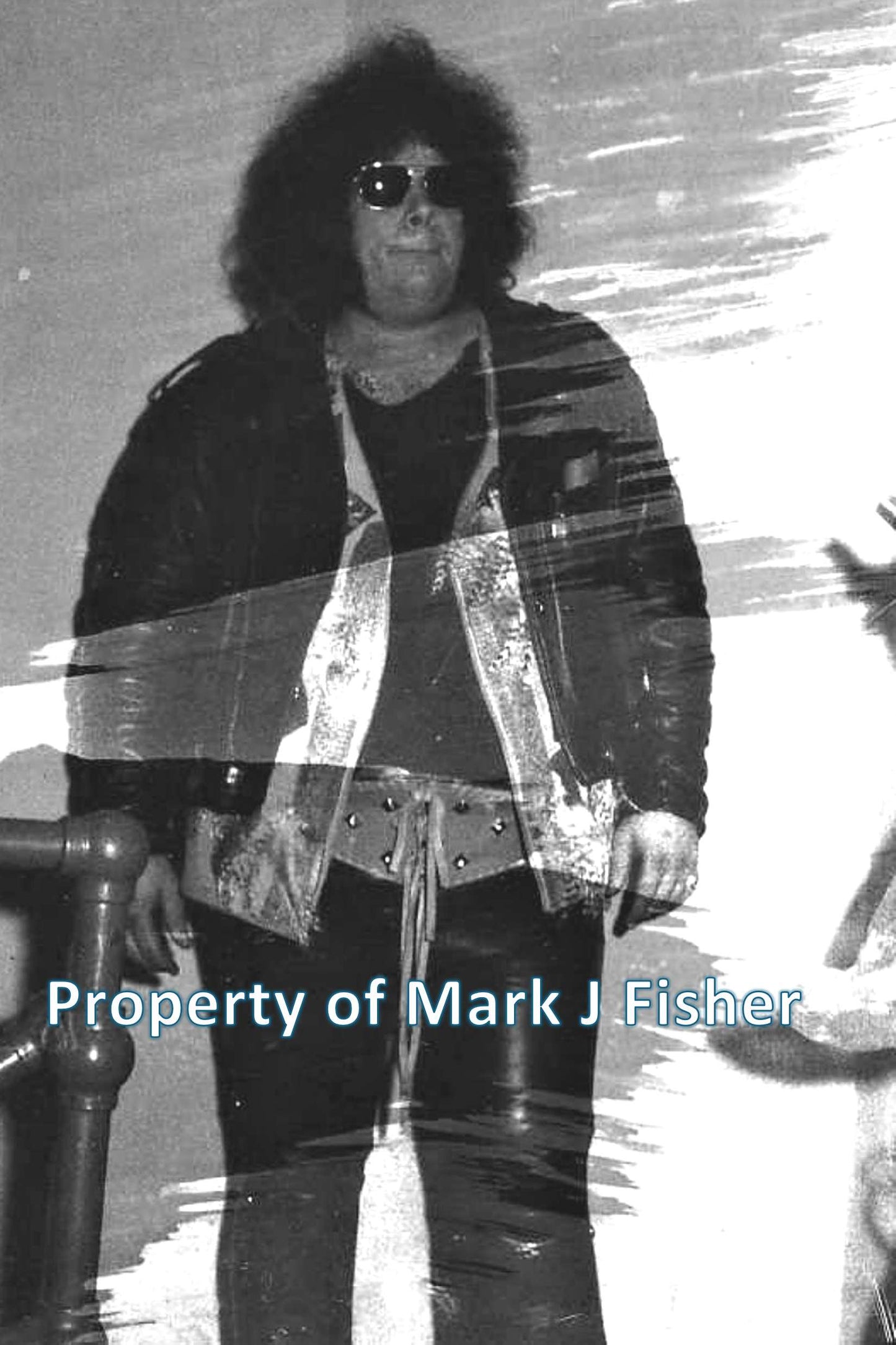Mountain (Leslie West) - Matted Photograph - B&W