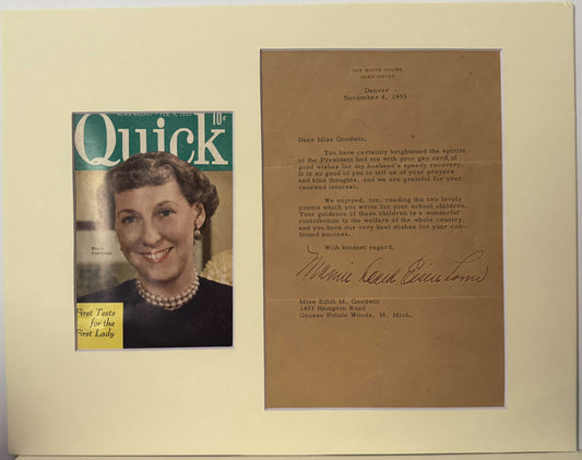 Mamie Eisenhower - Matted Autograph - 14x11
