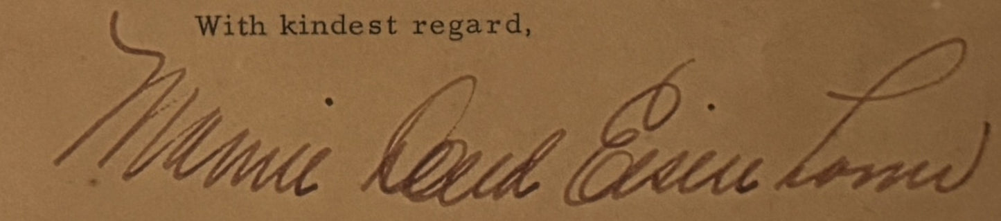 Mamie Eisenhower - Matted Autograph - 14x11