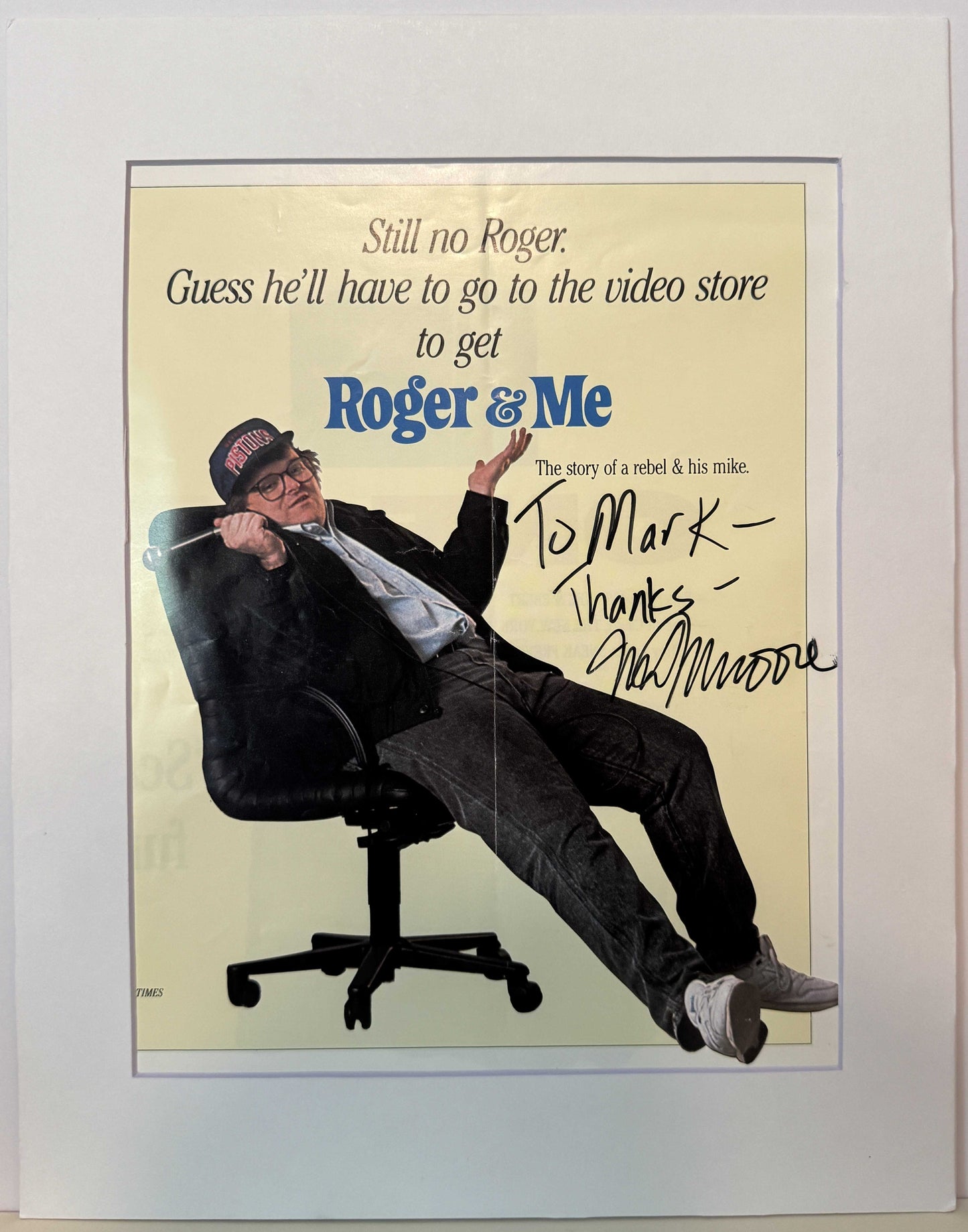 Michael Moore - Matted Autograph - 11x14