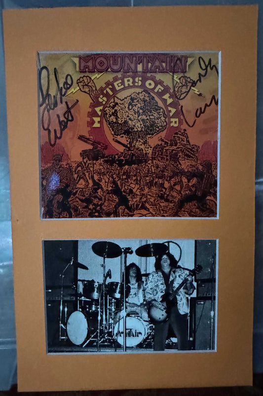 Mountain (Leslie West and Corky Laing) - Matted Autographs - 7x11