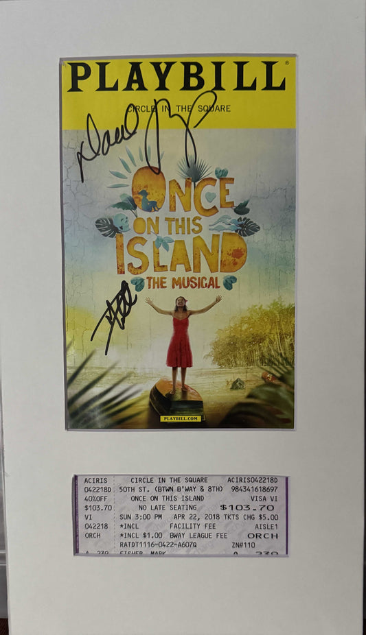 Cast (Broadway) of "Once On This Island" - Matted Autograph - 8x14