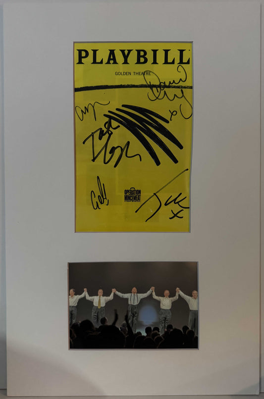Cast (Broadway) of "Operation Mincemeat" - Matted Autograph - 11x17