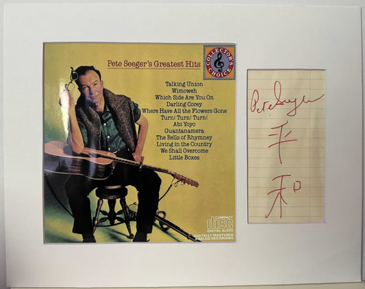 Pete Seeger - Matted Autograph - 14x11