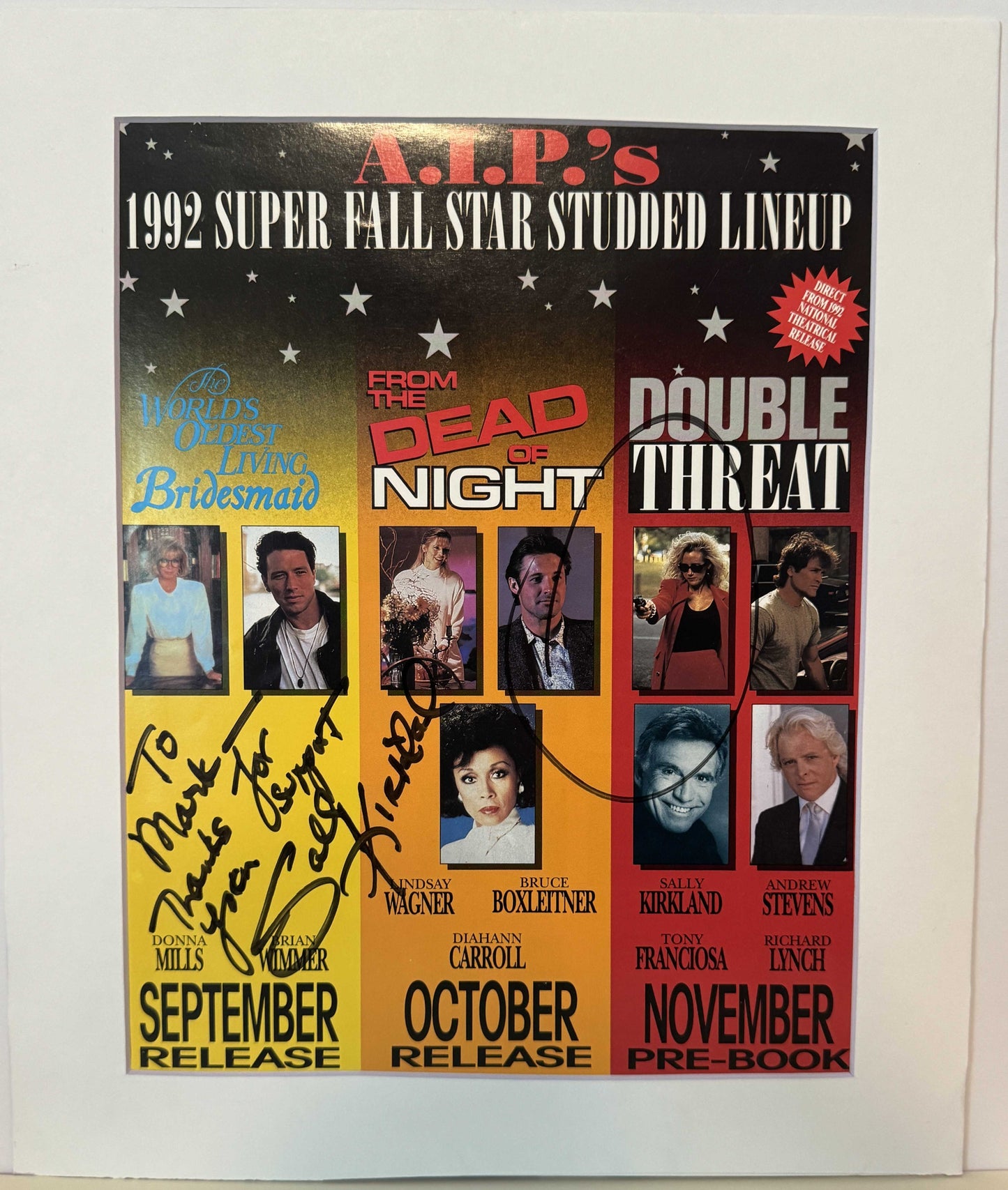 Sally Kirkland - Matted Autograph - 11x14