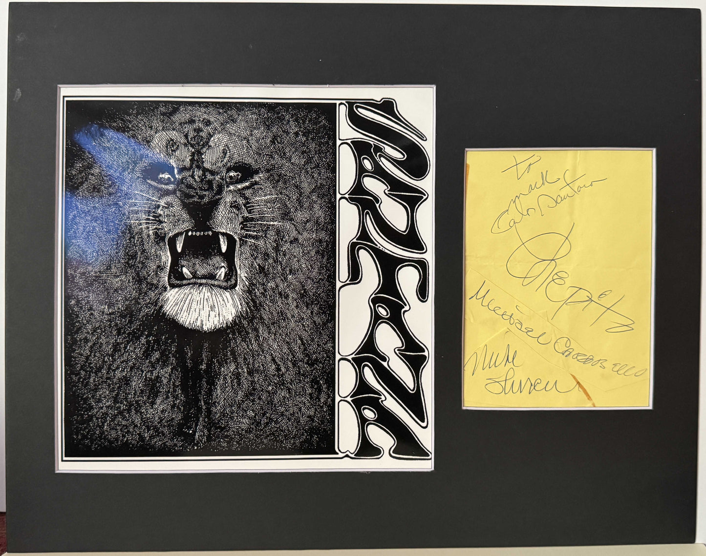 Santana - Matted Autographs - 11x14