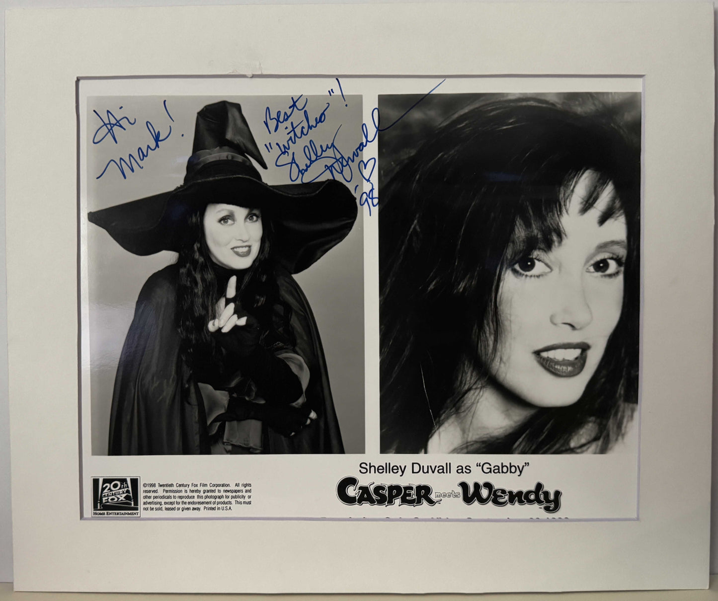 Shelly Duvall - Matted Autograph - 12x10