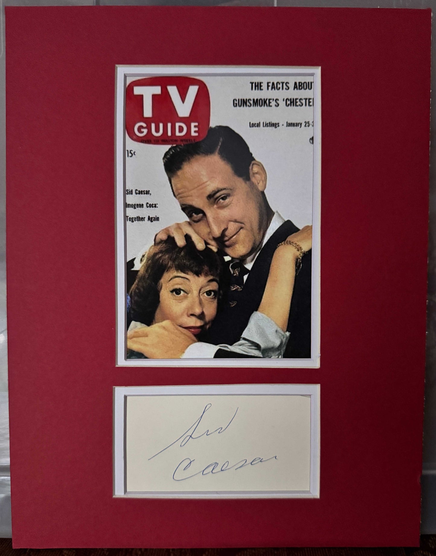 Sid Caesar - Matted Autograph - 8.5x11