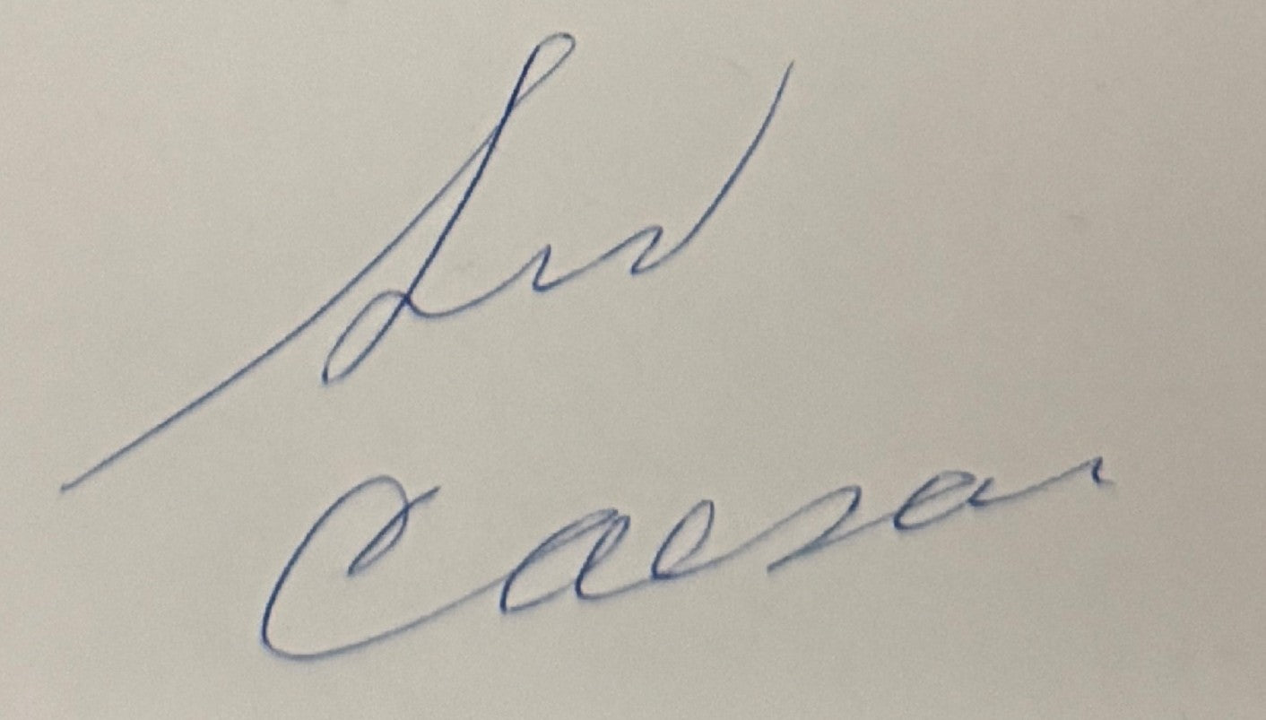 Sid Caesar - Matted Autograph - 8.5x11