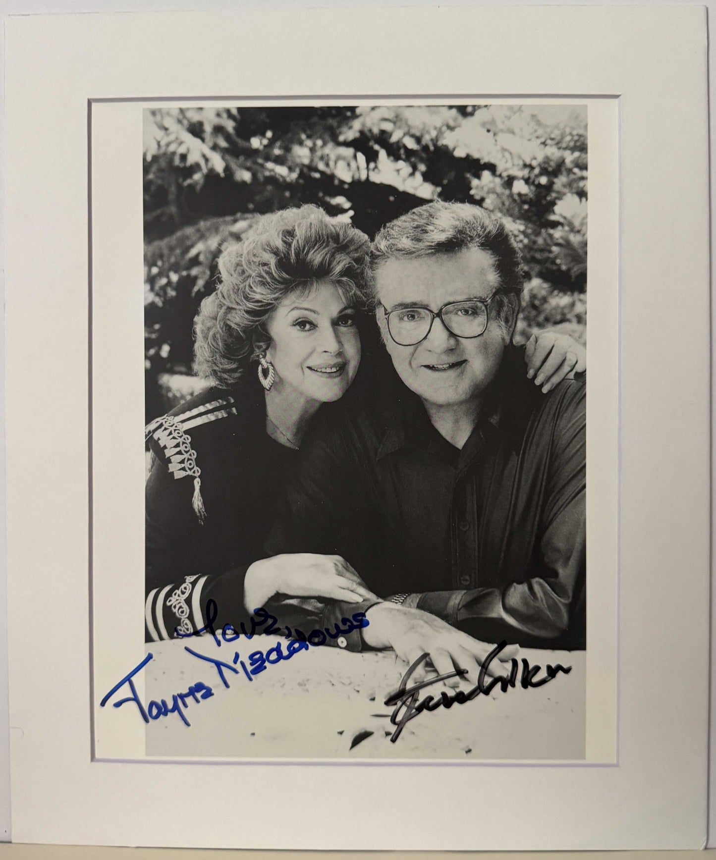Steve Allen and Jayne Meadows - Matted Autographs - 10x12