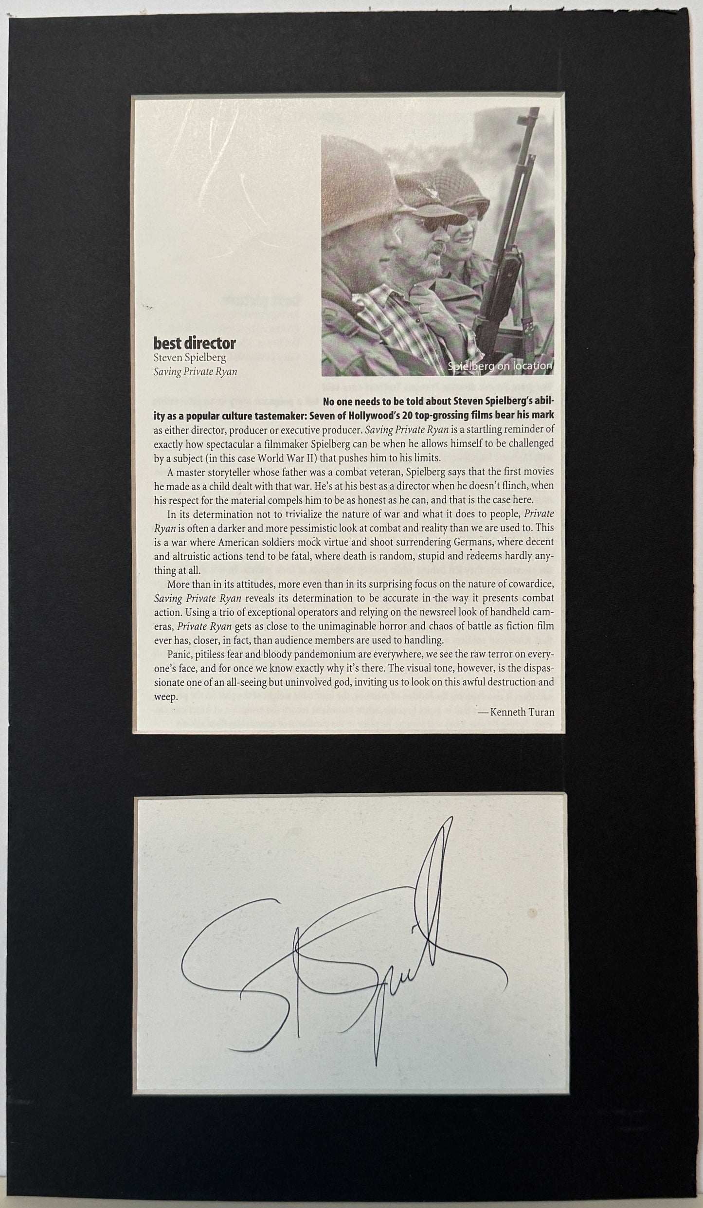 Steven Spielberg - Matted Autograph - 8x12