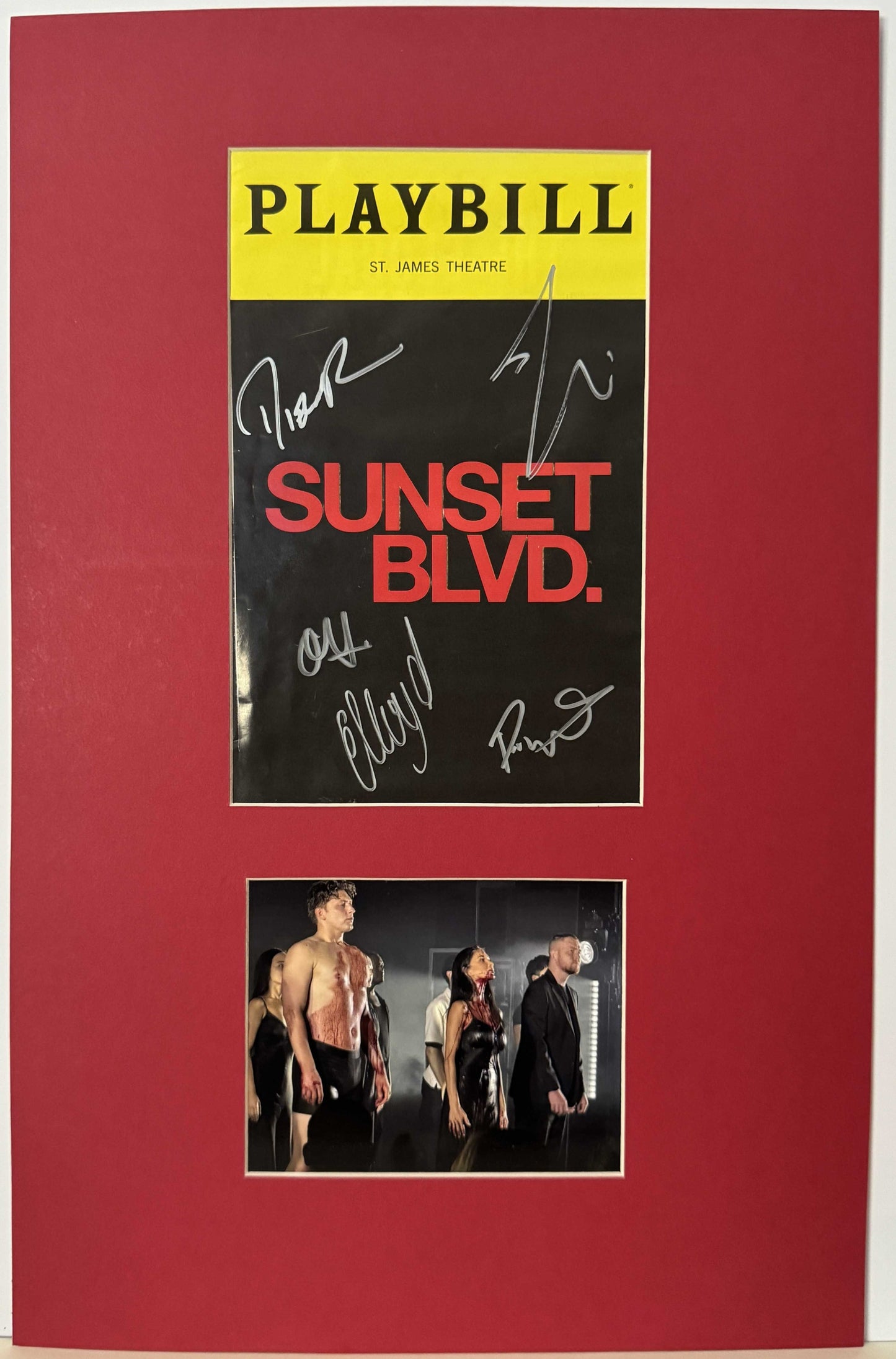 Cast (Broadway) of "Sunset Boulevard" - Matted Autograph - 11x17