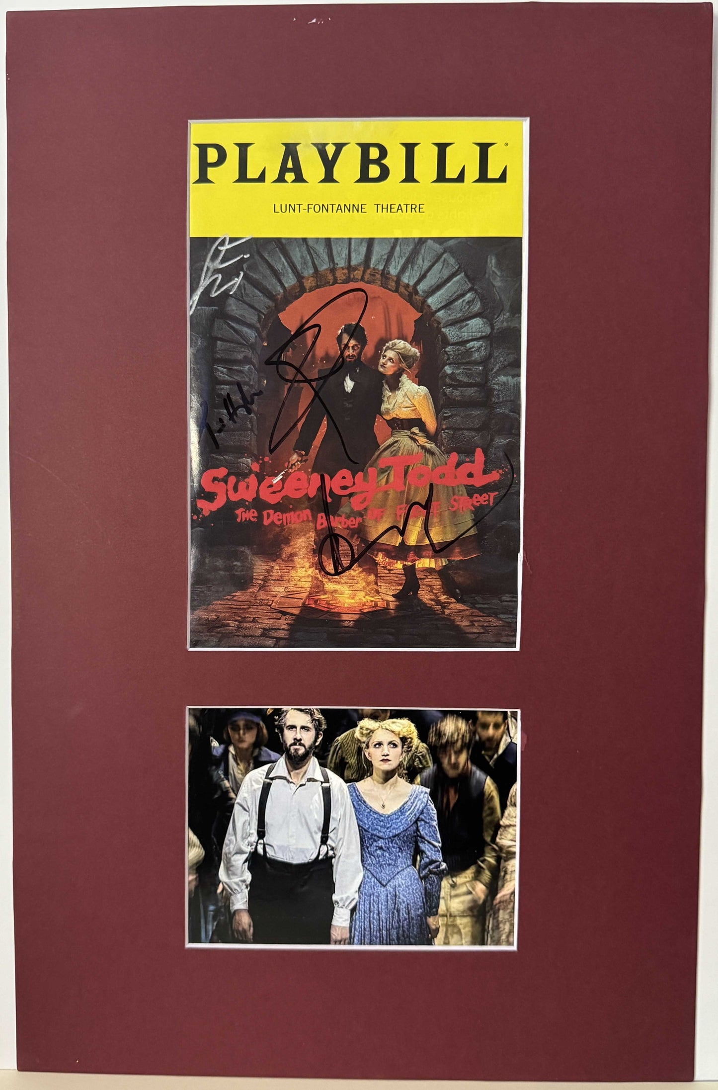Cast (Broadway) of "Sweeney Todd" - Matted Autograph - 11x17