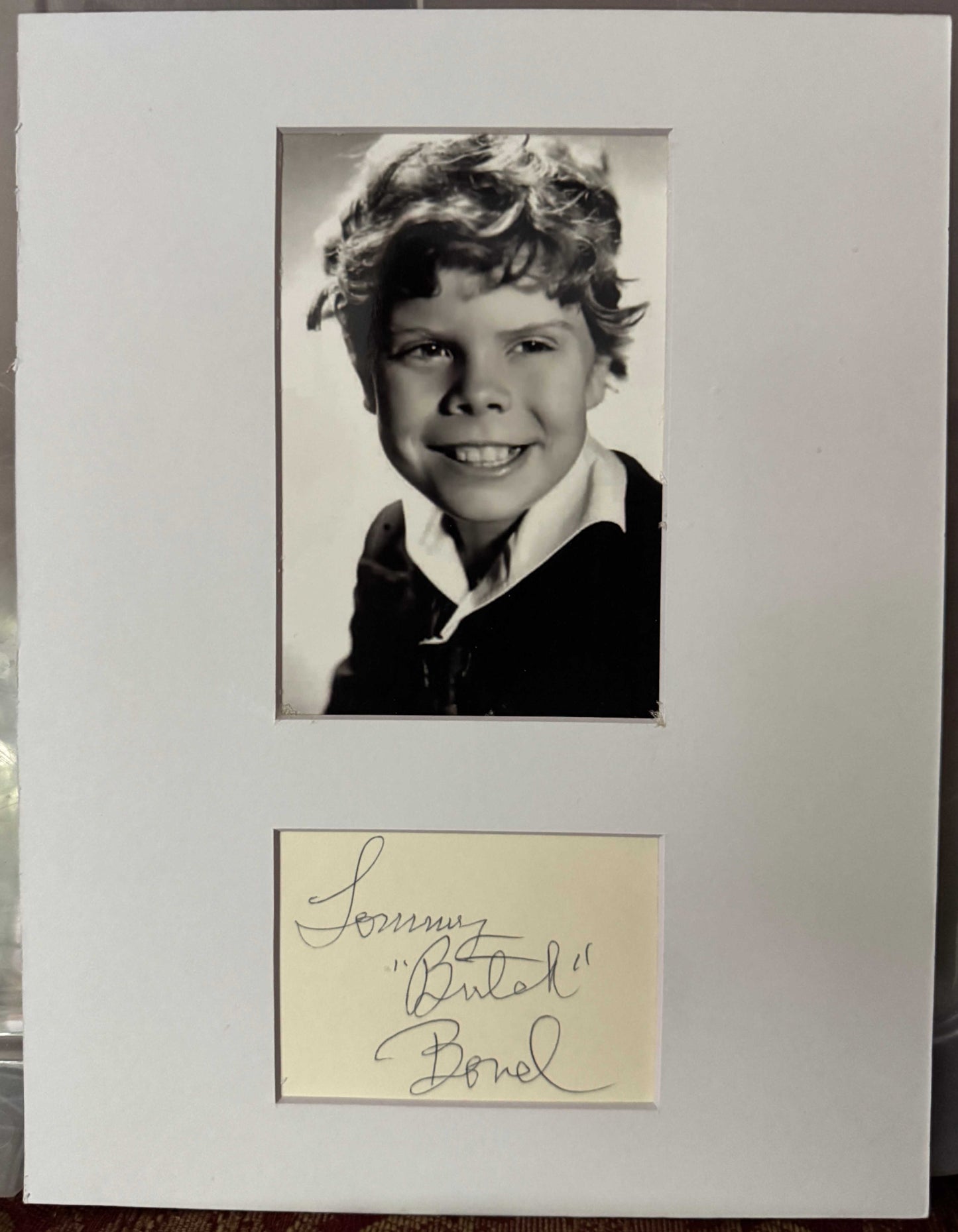 Tommy Bond - Matted Autograph - 8.5x11